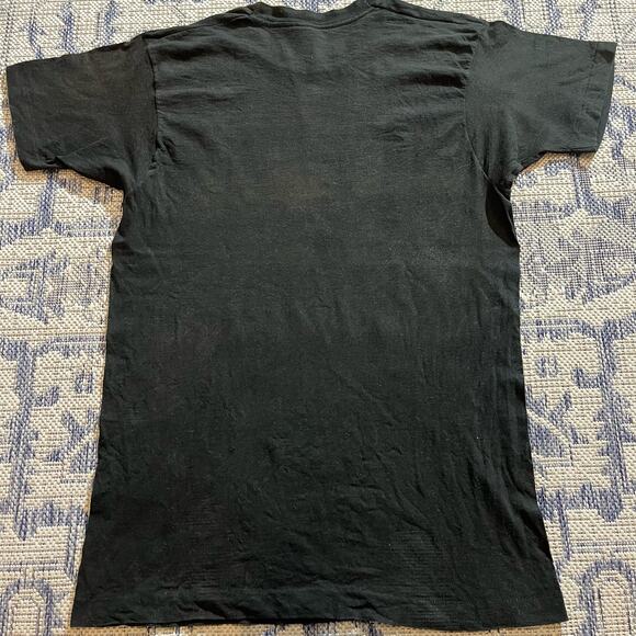 VTG 80's Rolling Stone Steel Wheels Tour Graphic Band T Shirt Black SZ XL - Picture 6 of 6